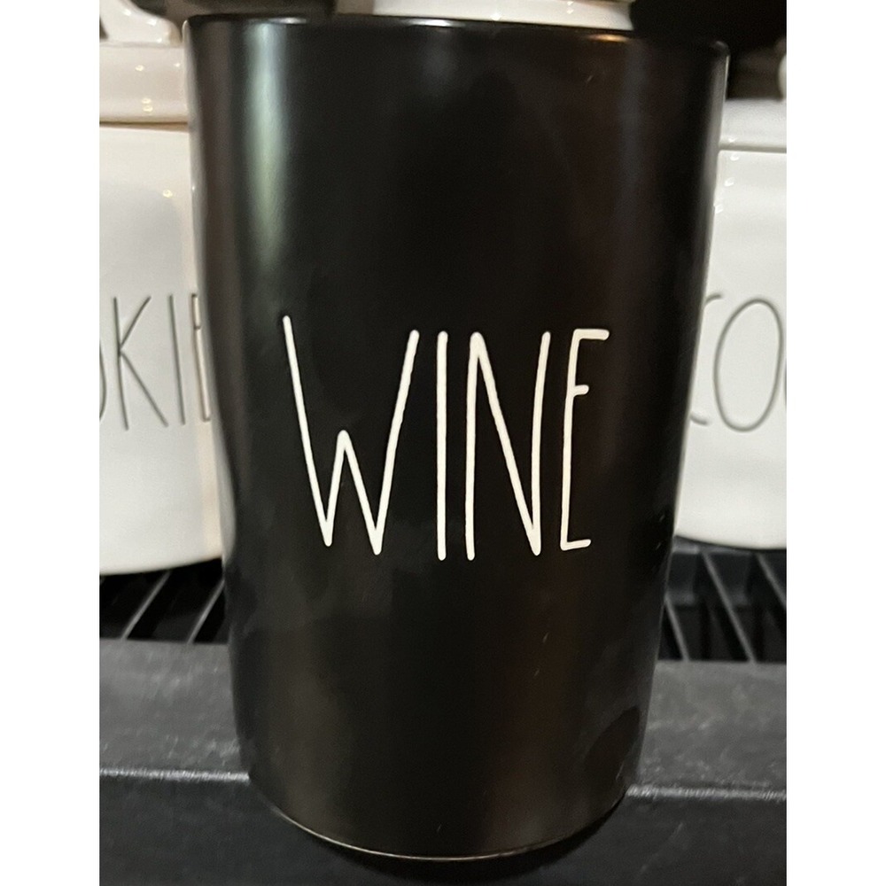 Rae Dunn Wine Cooler/ Chiller Bucket Holder Black New
